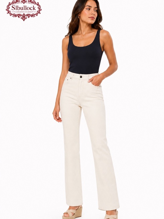 Charter Club Denim - Charter Club Laura Fit Off-White Straight Leg Jeans Stretch Cotton Full Length 6